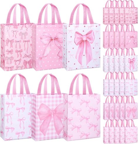 Sweetude 60 Pcs 4th of July Gift Bags Bulk Non Woven Reusable Patriotic American Flag Party Favor Bags with Handles Independence Day 250th Anniversary Party Supplies, 12.6 x 9.84 Inch in Kuwait