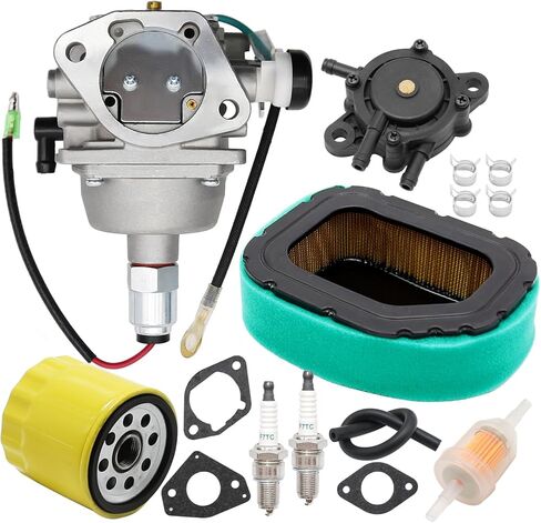 طقم مكربن ​​32-853-08 مع فلتر وقود فلتر الهواء، بديل لمحرك Kohler Motor Courage SV710 SV715 SV720 SV725 SV730 SV735 SV740 SV810 SV820 22-27HP، استبدال 32-853-06 in Kuwait
