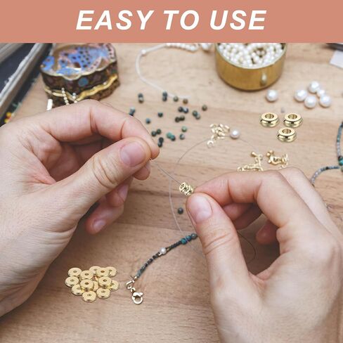 MECCANIXITY 40Pcs Rondelle Spacer Beads 12mm Diameter 3mm Hole Size 2.5mm Thick Metal Flat Disc Charm Circle for Bracelet Earring Necklace Jewelry Making, Gold in Kuwait