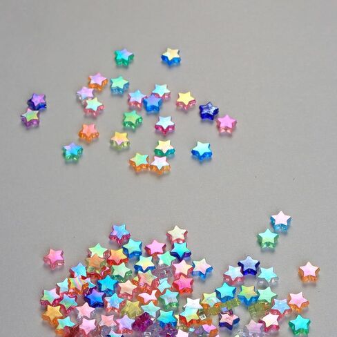 Mefuny 600Pcs Multicolored AB Acrylic Star Beads 11mm 11 Colors for Jewelry Craft Making, Bracelets, Necklace, Earrings in Saudi Arabia
