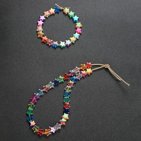 Mefuny 600Pcs Multicolored AB Acrylic Star Beads 11mm 11 Colors for Jewelry Craft Making, Bracelets, Necklace, Earrings in Saudi Arabia