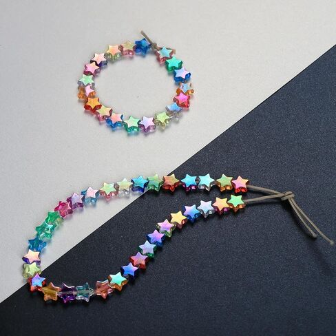 Mefuny 600Pcs Multicolored AB Acrylic Star Beads 11mm 11 Colors for Jewelry Craft Making, Bracelets, Necklace, Earrings in Saudi Arabia