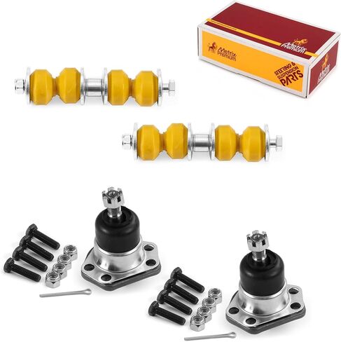 Metrix Premium Chassis Parts - 4 PC L/R Front Sway Bar Stabilizer End Link & L/R Front Lower Ball Joint Kit Fits 12-15 Honda Civic, 13-15 Acura ILX, Replacement K750605 K750604 K500234, Made in Europe in Kuwait