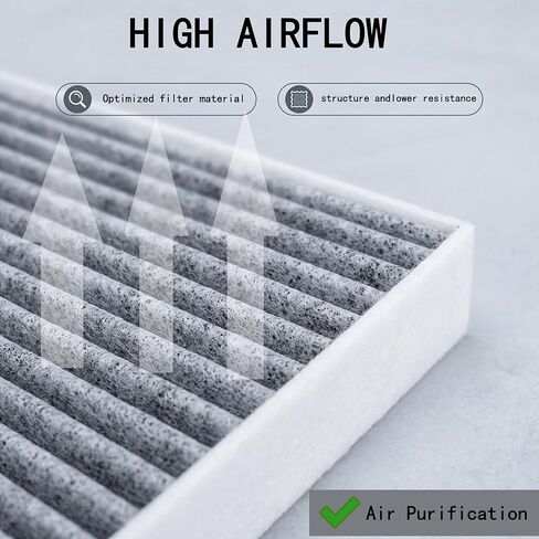 CF12157 Premium Cabin Air Filter with Activated Carbon for Lexus, Toyota, Mazda, Subaru - Replacement for 2016-2024 Models Including Avalon, Camry, Corolla, Highlander, Prius, Rav4, Prius Prime in Saudi Arabia