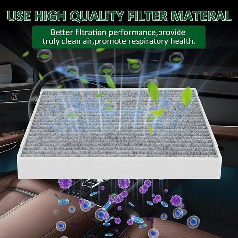 CF12157 Premium Cabin Air Filter with Activated Carbon for Lexus, Toyota, Mazda, Subaru - Replacement for 2016-2024 Models Including Avalon, Camry, Corolla, Highlander, Prius, Rav4, Prius Prime in Saudi Arabia