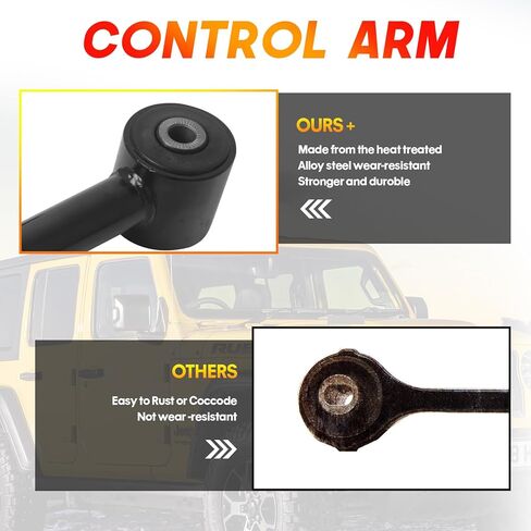 8Pcs Suspension Kit, Front/Rear Control Arm with Bushing for Jeep Wrangler JK 2007-2017, Replace # K641822 K621823 K642032 K641777 52060015AD 52060021AD 52059976AF 52059979AF in Saudi Arabia