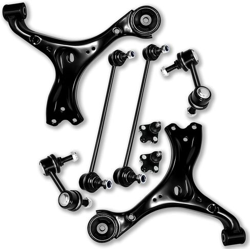 8 قطعة ذراع التحكم الأمامي السفلي وصلة كروية أمامية/خلفية Sway Bar End Link Kit مناسبة لهوندا سيفيك 2013 2014 2015، استبدال OE# K623123 K623124 K500234 K750125 K750126 K750604 K750605 in Kuwait