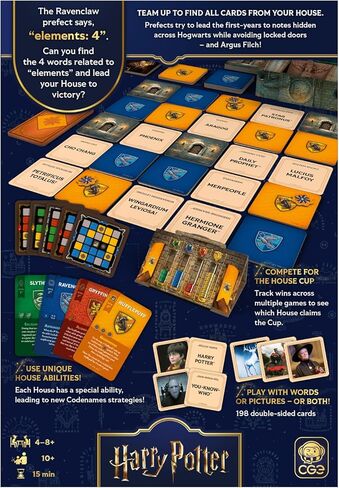 CGE Codenames: Back to Hogwarts the Top Secret Word Association Party Game Inspired by the Wizarding World of Harry Potter, 4+ Players in Saudi Arabia