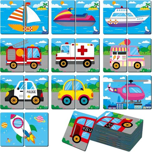 SpriteGru Marine Animal Memory Game, 28 Chunky Cards Sea Animals Head Tail Matching Game 1-5 Players Underwater Creatures Memory Matching Game for Preschoolers, Toddlers, Kids in Kuwait