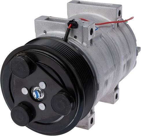 MCC Y61-Q1602-00 Compressor | Replaces Valeo TM-16 & Seltec 488-46458 | Direct Mount (4-Bolt) | 8-Groove Pulley 12V | Fits Ford E-Series Shuttle Bus Rear A/C in Saudi Arabia