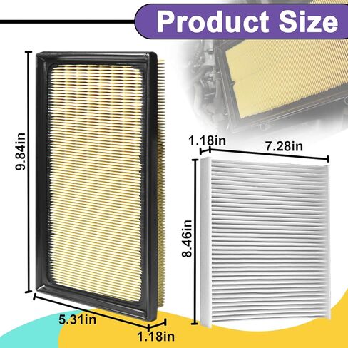 Engine Cabin Air Filter Compatible with RAV4 Hybrid (2019-2025), Highlander Hybrid (2020-2025), Sienna Venza (2021-2025), Camry Hybird (2018-2025), Air Filter Replaces17801-F0020, 87139-58010 in Saudi Arabia