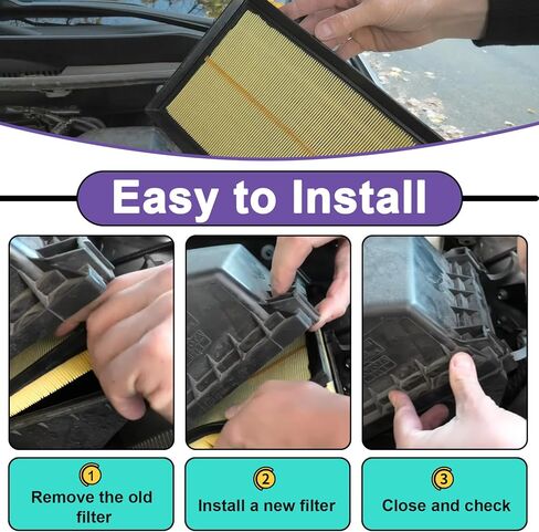 Engine Cabin Air Filter Compatible with RAV4 Hybrid (2019-2025), Highlander Hybrid (2020-2025), Sienna Venza (2021-2025), Camry Hybird (2018-2025), Air Filter Replaces17801-F0020, 87139-58010 in Saudi Arabia