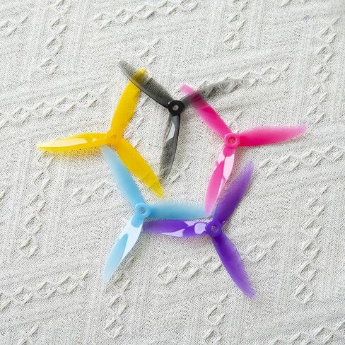 [20 pcs] Gemfan 5129 Yuki FPV Propellers 5.1 Inch 3-Blade Props, High Efficiency Tri-Blade for 2207 2306 Motors 5" Quadcopter Racing Freestyle, Durable PC, Bulk Combo (5 Colors x 4Pcs) in Saudi Arabia