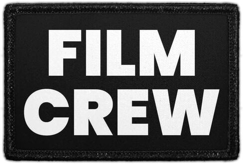 Film Crew | Hook and Loop Attach for Hats, Jeans, Vest, Coat | 2x3 in | by Pull Patch in Kuwait