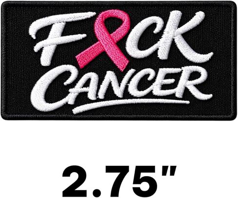 FCK Cancer Iron On Patch – Awareness Ribbon Embroidery, Support Survivor Fighter DIY Sew-On Patch for Jackets, Bags, Hats in Kuwait