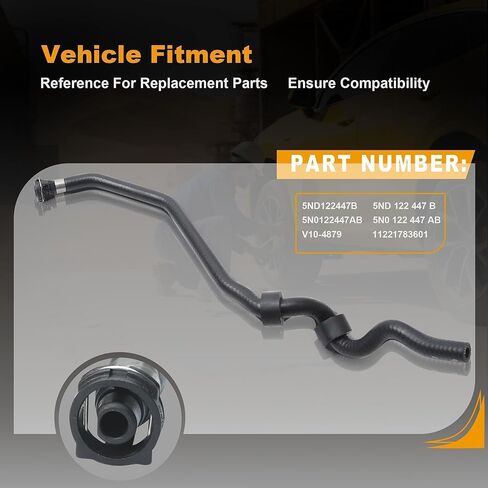 5N0122447AB Coolant Hose 5ND122447B Compatible with Audi Q3 2.0 TFSI quattro 2011-2015 in Saudi Arabia