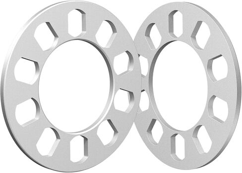 GAsupply 6mm Universal Wheel Spacers, 1/4 inch Aluminum Spacer Fit Bolt Pattern 5x4.25 5x110mm 5x112mm 5x4.5 5x115mm 5x120mm 5x4.75 5x5 5x135mm, 2 Pack in Saudi Arabia