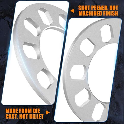 GAsupply 6mm Universal Wheel Spacers, 1/4 inch Aluminum Spacer Fit Bolt Pattern 5x4.25 5x110mm 5x112mm 5x4.5 5x115mm 5x120mm 5x4.75 5x5 5x135mm, 2 Pack in Saudi Arabia