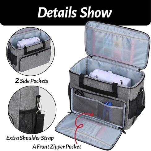 Sewing Machine Case Universal Tote Bag with Shoulder Strap Compatible with Most Standard Singer, Brother, Janome, Sewing Accessories Bag Sewing Machine Carrying Case Grey in Saudi Arabia
