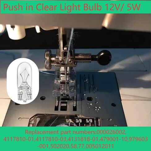 0075355000 Sewing Machine Push-in Light Bulb - 12V 5W Clear, Replacement for Bernina, Kenmore, Janome/New Home-4 Pcs in Saudi Arabia