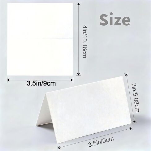 150 Pcs 2 * 3.5 Inch White Place Cards for Wedding, Tent Style Blank Table Cards for Buffet, Dinner, Parties, Business Events - Heavyweight Cardstock, Perfect for Calligraphy & All Pens in Saudi Arabia