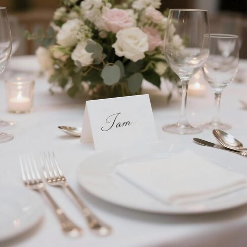 150 Pcs 2 * 3.5 Inch White Place Cards for Wedding, Tent Style Blank Table Cards for Buffet, Dinner, Parties, Business Events - Heavyweight Cardstock, Perfect for Calligraphy & All Pens in Saudi Arabia