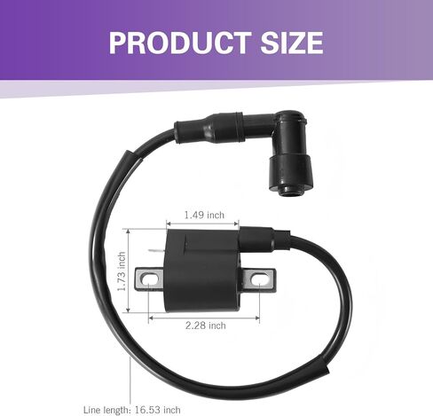 Motorcycle Ignition Coil, Vertical High Voltage Ignition Coil, Plug/Play Engine Control Module, for 125cc to 250cc ATVs, Quads, Dirt Bikes, Pit Bikes, Buggie, Motorcycles, and Go Karts (Black) in Saudi Arabia