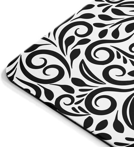 Mouse Pad Floral Style Black and White Modern Office Mouse Pad Decorative Non-Slip Elegant Design Abstract Original Gift Minimalist in Saudi Arabia