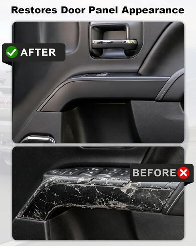 Door Armrest Cover Trim Front Right Passenger Side Door Panel Arm Rest Bezel Compatible with Chevy Silverado 1500 2500HD 3500HD GMC Sierra 2014-2020, Replace 23291498 22824677 Black in Saudi Arabia