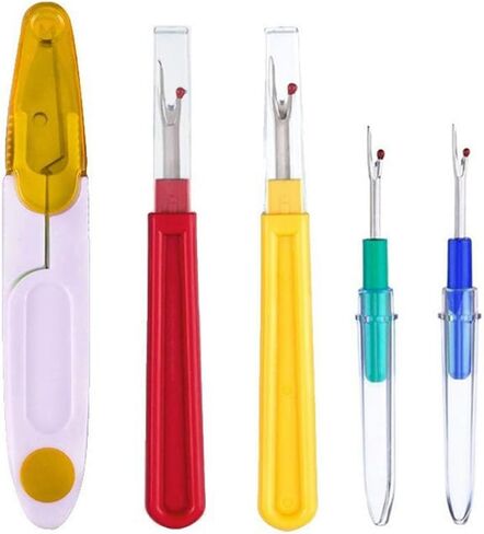 5pcs Ripper and Thread Remover Kit for Sewing 2 Big 2 Small Stitch Ripper Tool and 1 Thread Snips in Kuwait