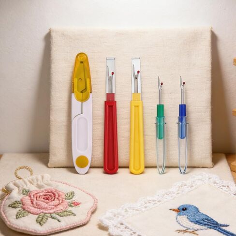 5pcs Ripper and Thread Remover Kit for Sewing 2 Big 2 Small Stitch Ripper Tool and 1 Thread Snips in Kuwait