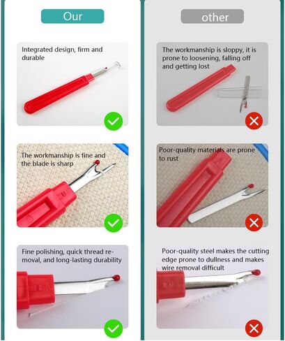 5pcs Ripper and Thread Remover Kit for Sewing 2 Big 2 Small Stitch Ripper Tool and 1 Thread Snips in Kuwait