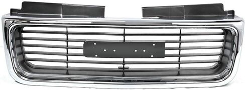 مجموعة شبكة Garage-Pro متوافقة مع GMC Sonoma 1998-2004، تناسب 1998-2001 GMC Jimmy Chrome Shell مع إدراج رمادي فضي مطلي in Kuwait