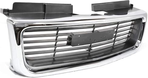 مجموعة شبكة Garage-Pro متوافقة مع GMC Sonoma 1998-2004، تناسب 1998-2001 GMC Jimmy Chrome Shell مع إدراج رمادي فضي مطلي in Kuwait