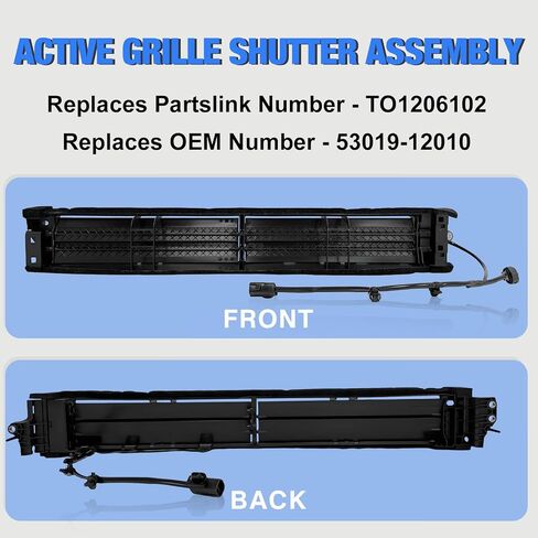 Front Active Grille Shutter w/Motor Compatible With TOYOTA COROLLA 2020-2024 Fits TO1206102 53019-12010 in Saudi Arabia