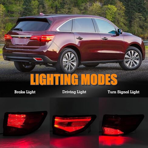 RH LED Tail Light With Bulb Harness Assembly Compatible With 2014-2020 Acura MDX Rear Lamp Right Passenger Side Replacement 33500TZ5A02 AC2805103 CAPA in Saudi Arabia