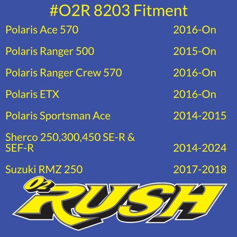 O2 RUSH High-Performance Single-Stage Foam Air Filter fits Sherco 150/250/300/450/500 SE-R SEF-R (2013-2025) – Replaces (OEM 3043) Washable & Reusable in Saudi Arabia