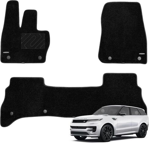 WENNEBIRD Superior Carpet Floor Mats for 2014-2022 Land Rover Range Rover Sport (L494), 0.5-Inch Ultra-Thick, Noise-Reducing, All-Weather Waterproof Anti-Slip – 3-Pc Set in Kuwait
