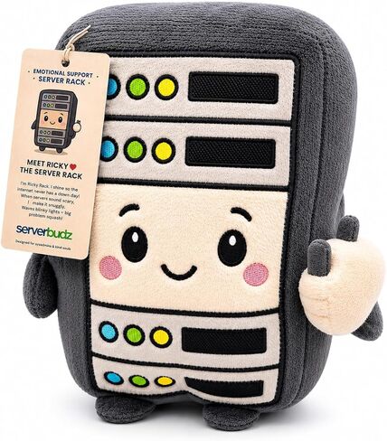 Ricky The Rack™ – Emotional Support Server Rack Plush | Funny IT Gift for Sysadmins, Devops Engineers & Data Center Teams in Kuwait