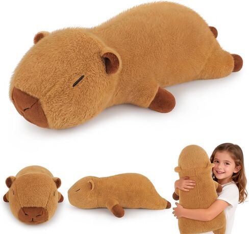 5lb Weighted Capybara Plush Stuffed Animals- Weighted 23 Inch Large Capybara Plush for Calming & Comforting Realistic Body Pillow Plush Toys,5 Pounds Capybara Stuffed Animals Gifts Kids Teens & Adults in Saudi Arabia