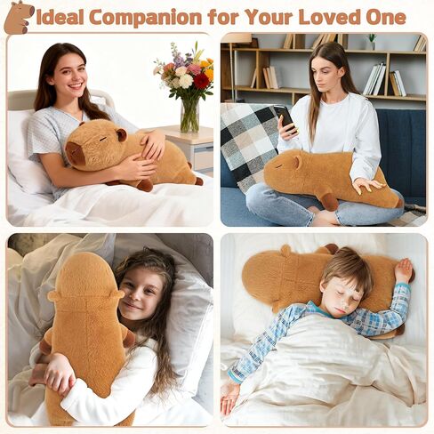 5lb Weighted Capybara Plush Stuffed Animals- Weighted 23 Inch Large Capybara Plush for Calming & Comforting Realistic Body Pillow Plush Toys,5 Pounds Capybara Stuffed Animals Gifts Kids Teens & Adults in Saudi Arabia