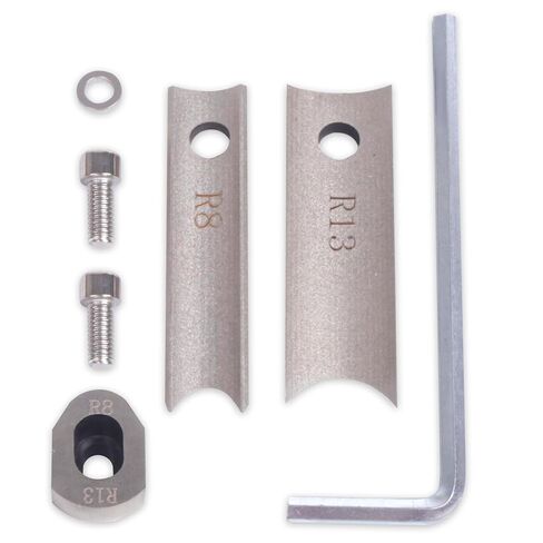 مجموعة استبدال الشفرات المعدنية CNCTOPBAOS R8 وR13، الجزء العلوي R8mm R13mm مع شفرات سفلية لآلة القطع الدائرية اليدوية للزاوية، قوالب ثقب الورق شديدة التحمل in Kuwait