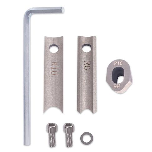 مجموعة استبدال الشفرات المعدنية CNCTOPBAOS R8 وR13، الجزء العلوي R8mm R13mm مع شفرات سفلية لآلة القطع الدائرية اليدوية للزاوية، قوالب ثقب الورق شديدة التحمل in Kuwait
