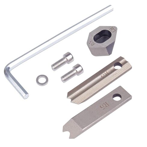 مجموعة استبدال الشفرات المعدنية CNCTOPBAOS R8 وR13، الجزء العلوي R8mm R13mm مع شفرات سفلية لآلة القطع الدائرية اليدوية للزاوية، قوالب ثقب الورق شديدة التحمل in Kuwait