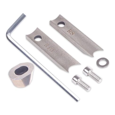 مجموعة استبدال الشفرات المعدنية CNCTOPBAOS R8 وR13، الجزء العلوي R8mm R13mm مع شفرات سفلية لآلة القطع الدائرية اليدوية للزاوية، قوالب ثقب الورق شديدة التحمل in Kuwait