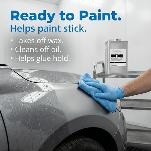 Nanoskin Acetone 1 Gallon – Industrial & Aerospace Grade Solvent Cleaner, Fast-Evaporating Degreaser for Metal, Glass & Composite Surface Prep, Residue-Free Formula for Paint & Adhesive Removal in Saudi Arabia