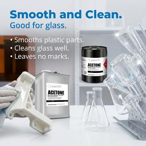 Nanoskin Acetone 1 Gallon – Industrial & Aerospace Grade Solvent Cleaner, Fast-Evaporating Degreaser for Metal, Glass & Composite Surface Prep, Residue-Free Formula for Paint & Adhesive Removal in Saudi Arabia