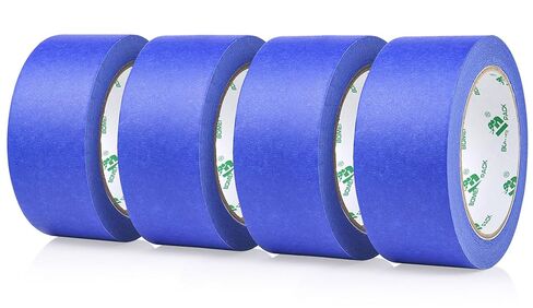 BOMEI PACK 4 Pack Blue Painters Tape, 2 x 30yds, Premium Painting Masking Tape, Clean Release Paper Tape for Home and Office in Kuwait