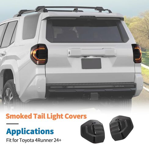 JeCar Tail Light Cover for 2025+ 4Runner - Smoked Black Taillight Lamp Cover Trim Guards, Exterior Decoration Accessories in Kuwait