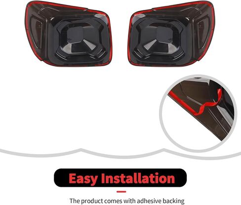 RT-TCZ Smoked Black Tail Light Lamp Cover Guard Trim Decoration Exterior Accessories for Jeep Renegade 2019-2025 in Kuwait